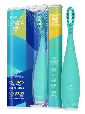 🆕 Bnwt FOREO Issa 4 Sonic Toothbrush - Teal/Aqua